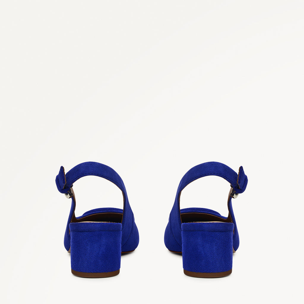Grosvenor Arcade Heeled Slingback in Royal Blue