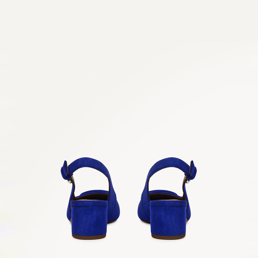Grosvenor Arcade Heeled Slingback in Royal Blue