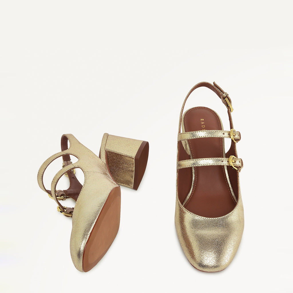 Artillery Lane Block Heel Maryjane Soft Gold - 110978