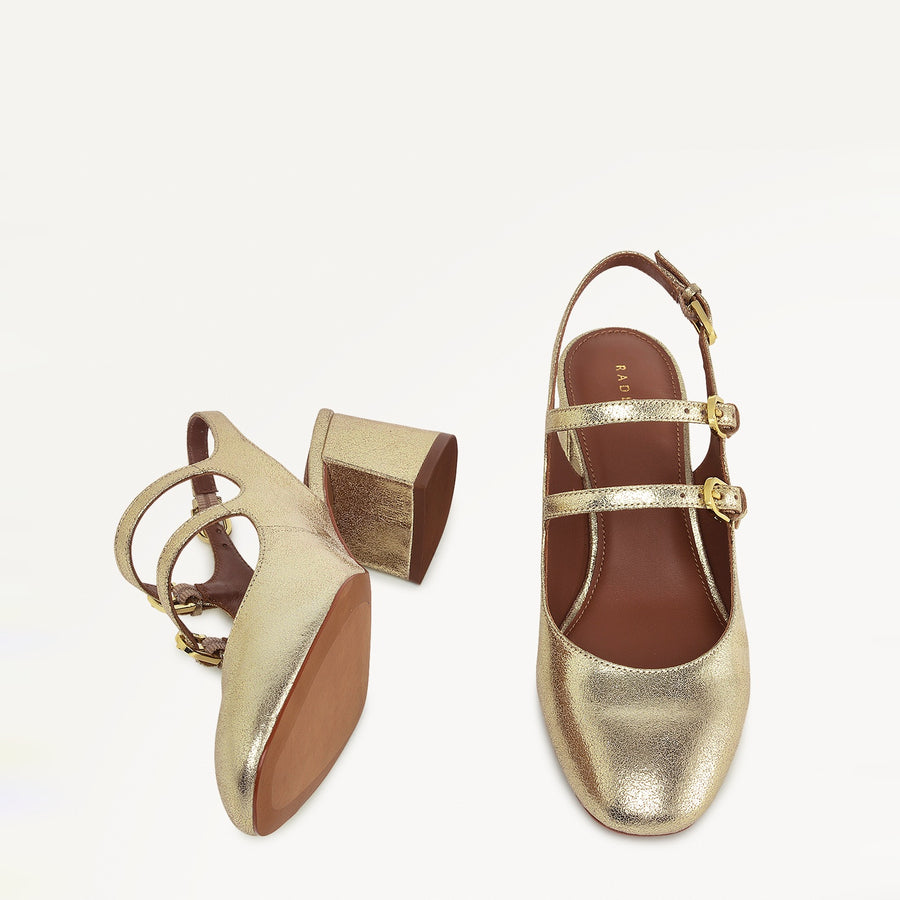 Artillery Lane Block Heel Maryjane Soft Gold - 110978