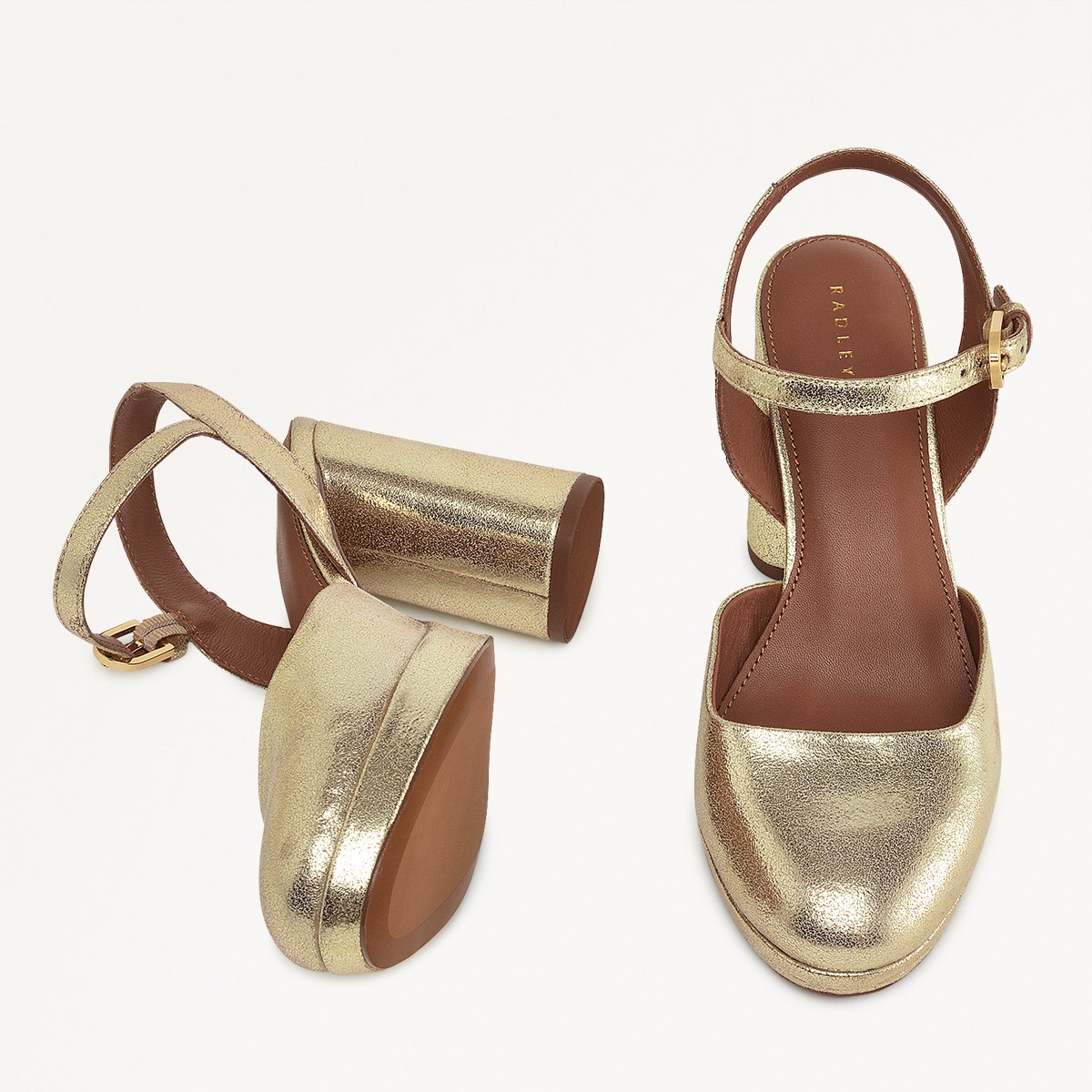 IVYDALE CRESCENT 2-PART PLATFORM HEEL SOFT GOLD