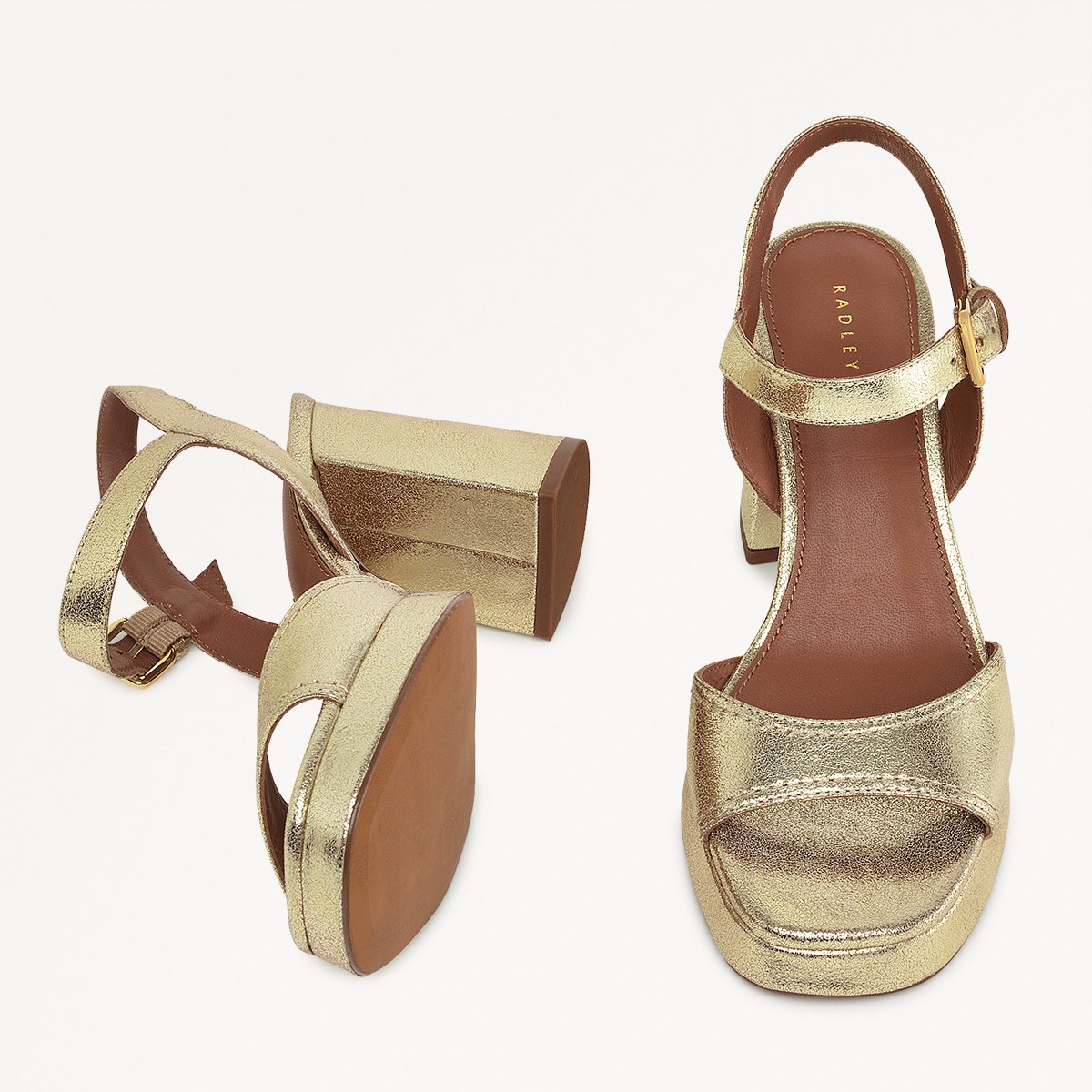 FREDA LANE PLATFORM SANDAL SOFT GOLD