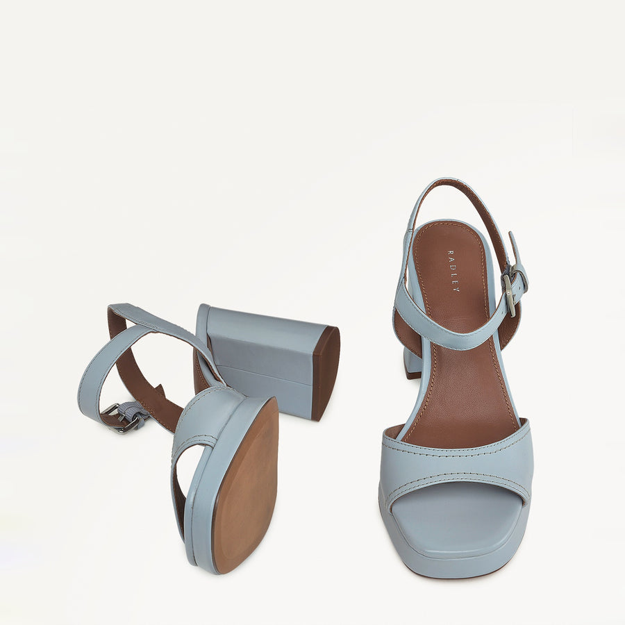 Freda Lane Platform Sandal In Smoke Blue - 110982