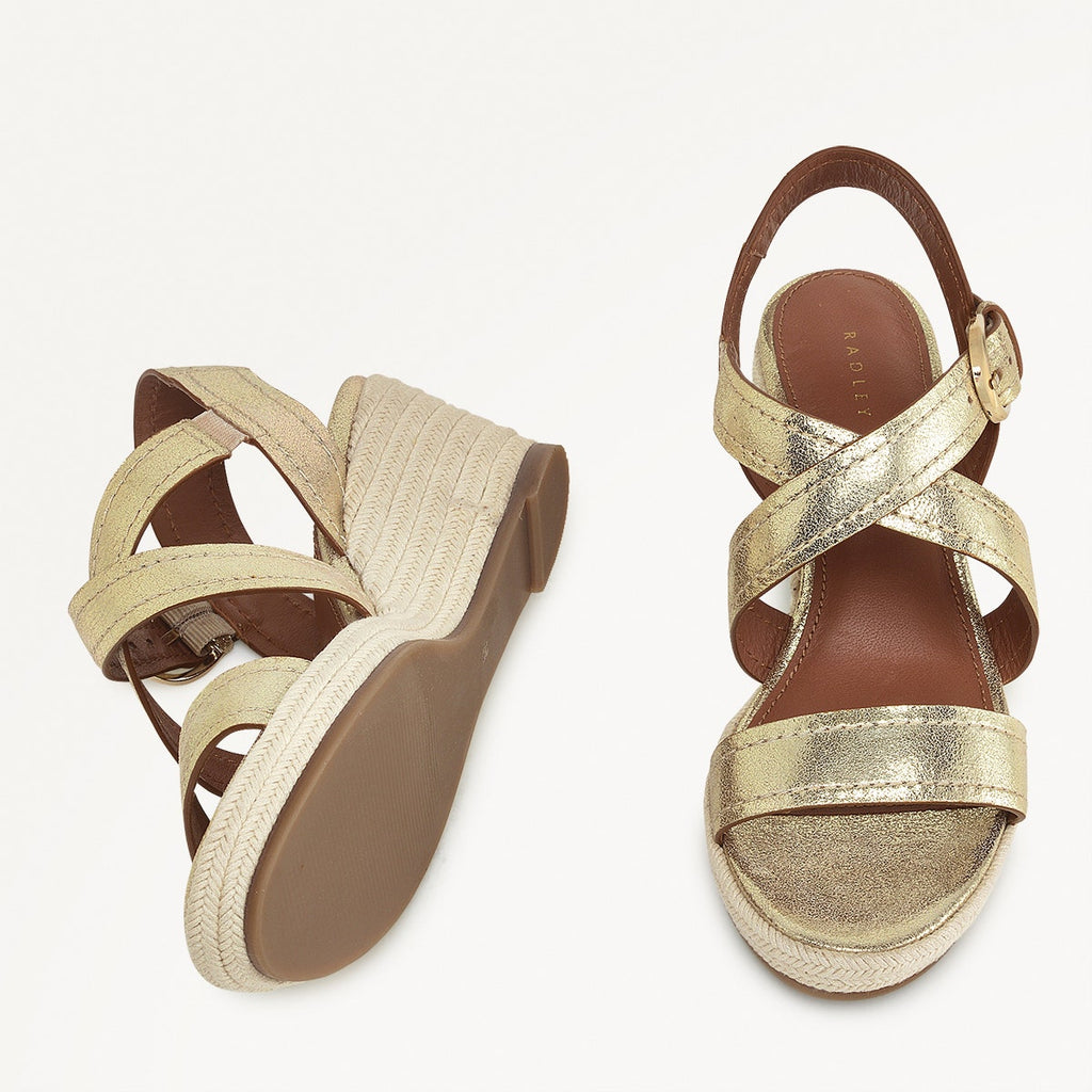 LAVENDER ROAD MIDI WEDGE SOFT GOLD