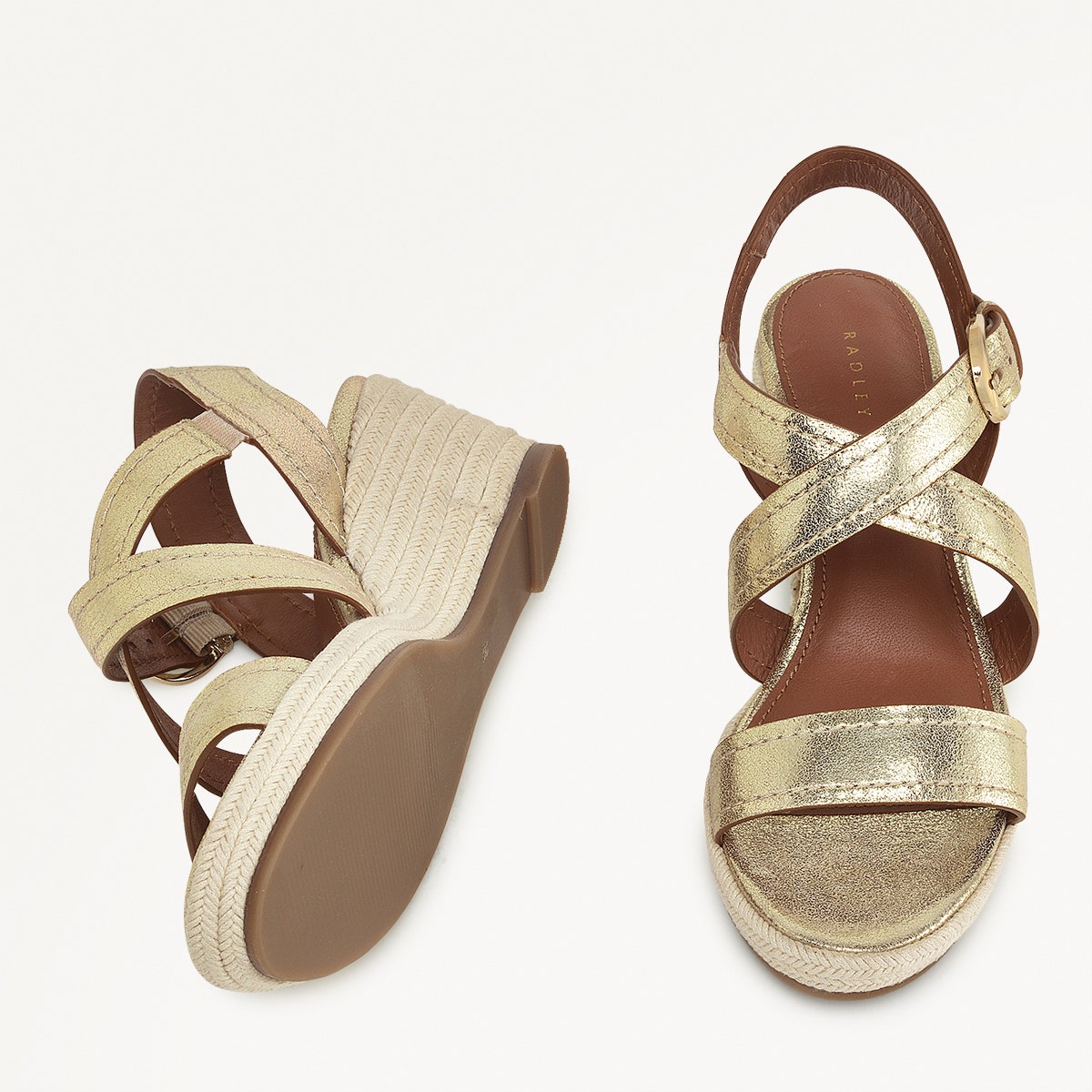 LAVENDER ROAD MIDI WEDGE SOFT GOLD