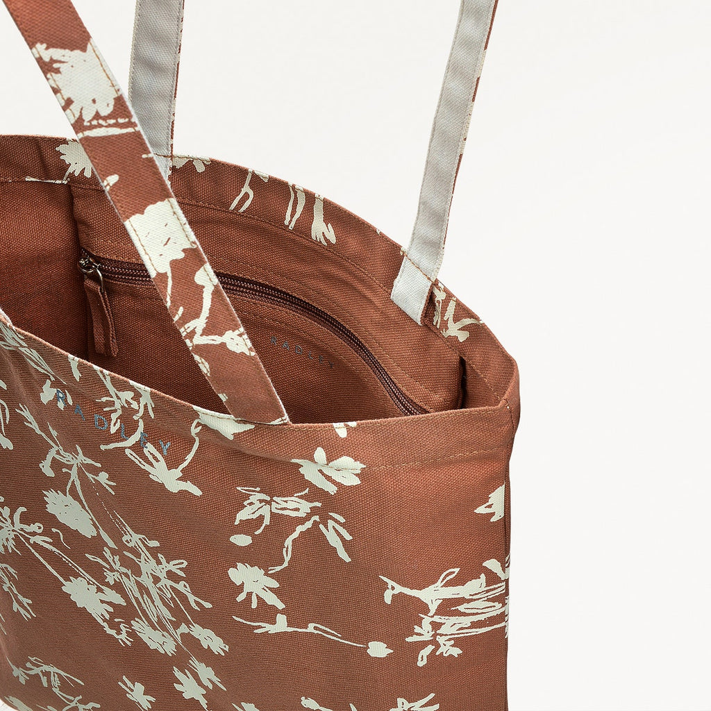 Blooming Lovely Fabric Medium Tote in Chai - 110990