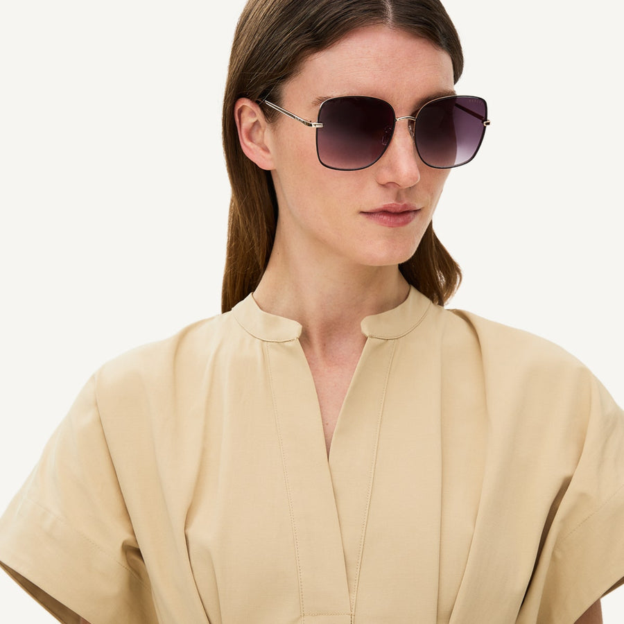 RATHBONE METAL FRAME SUNGLASSES BLACK