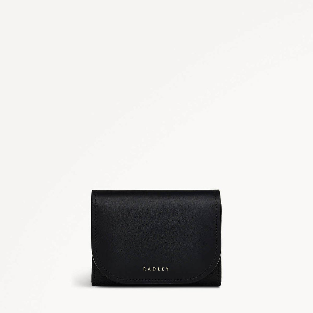 Longford Lane Leather Medium Flapover Wallet in Black - 111151