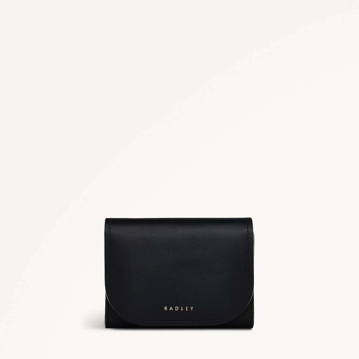 Longford Lane Leather Medium Flapover Wallet in Black - 111151