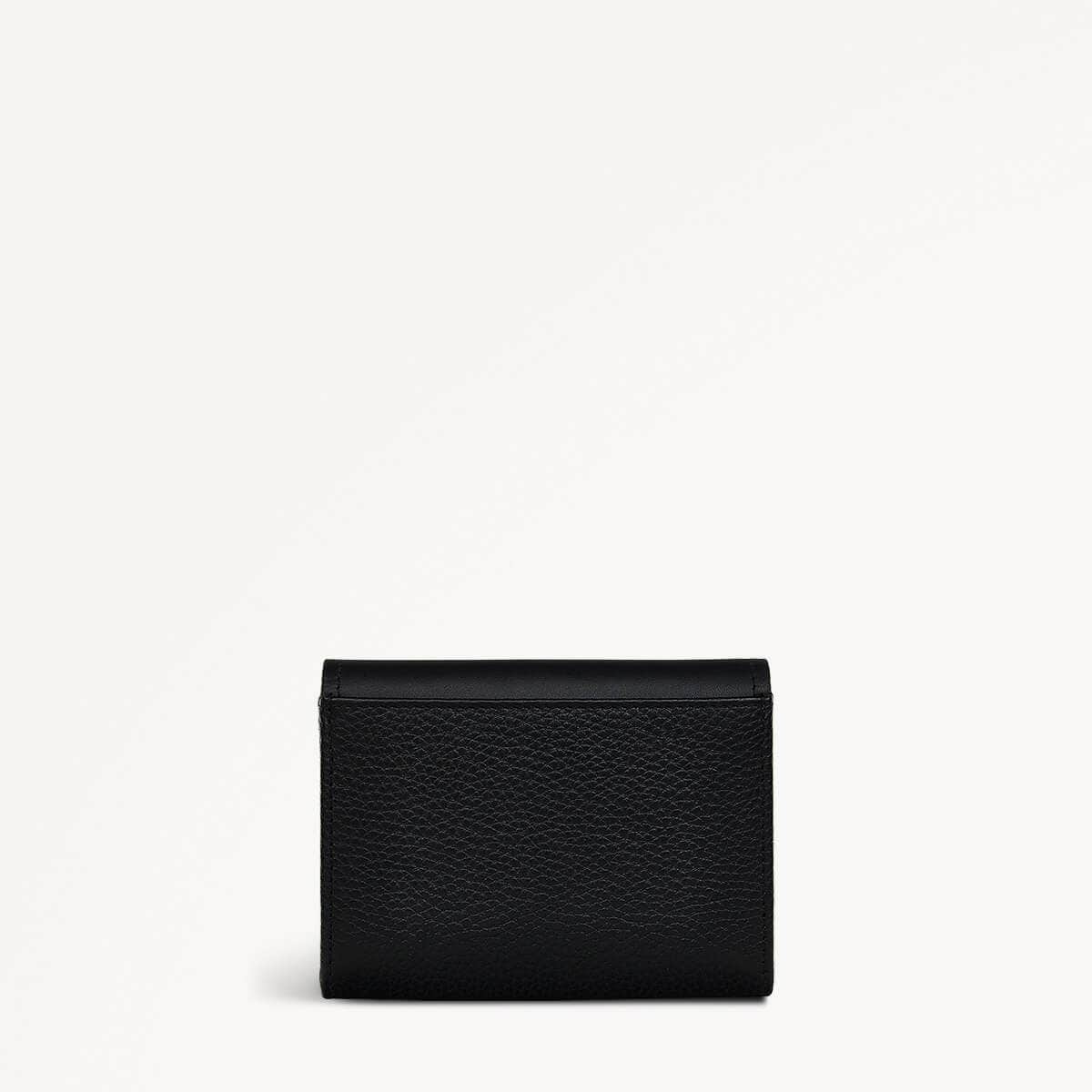 Longford Lane Leather Medium Flapover Wallet in Black - 111151