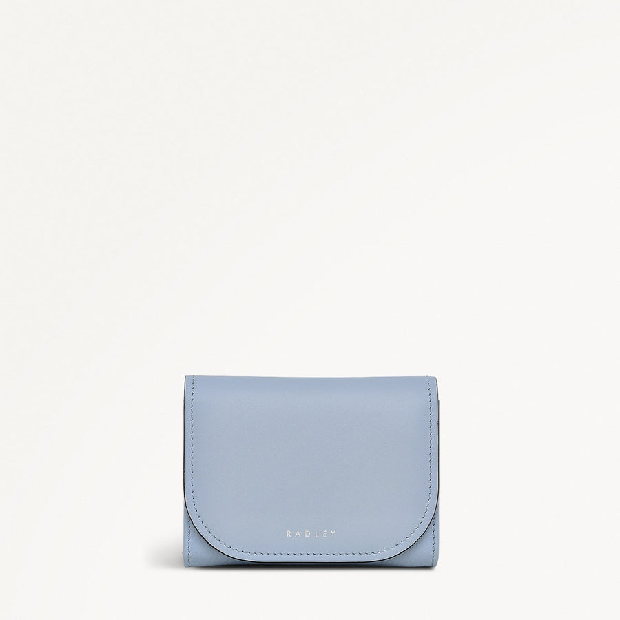 Longford Lane Leather Medium Flapover Wallet in Smoke Blue - 111152