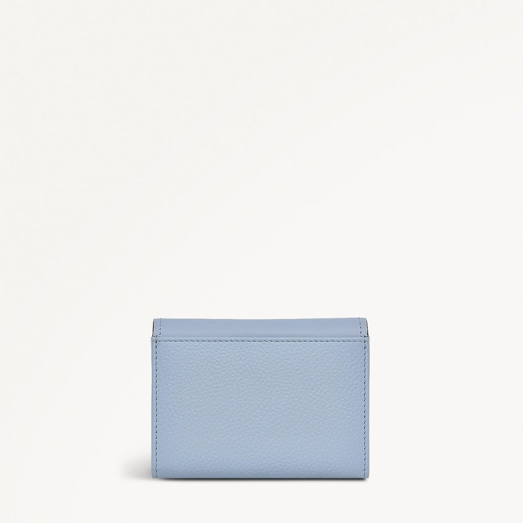 Longford Lane Leather Medium Flapover Wallet in Smoke Blue - 111152