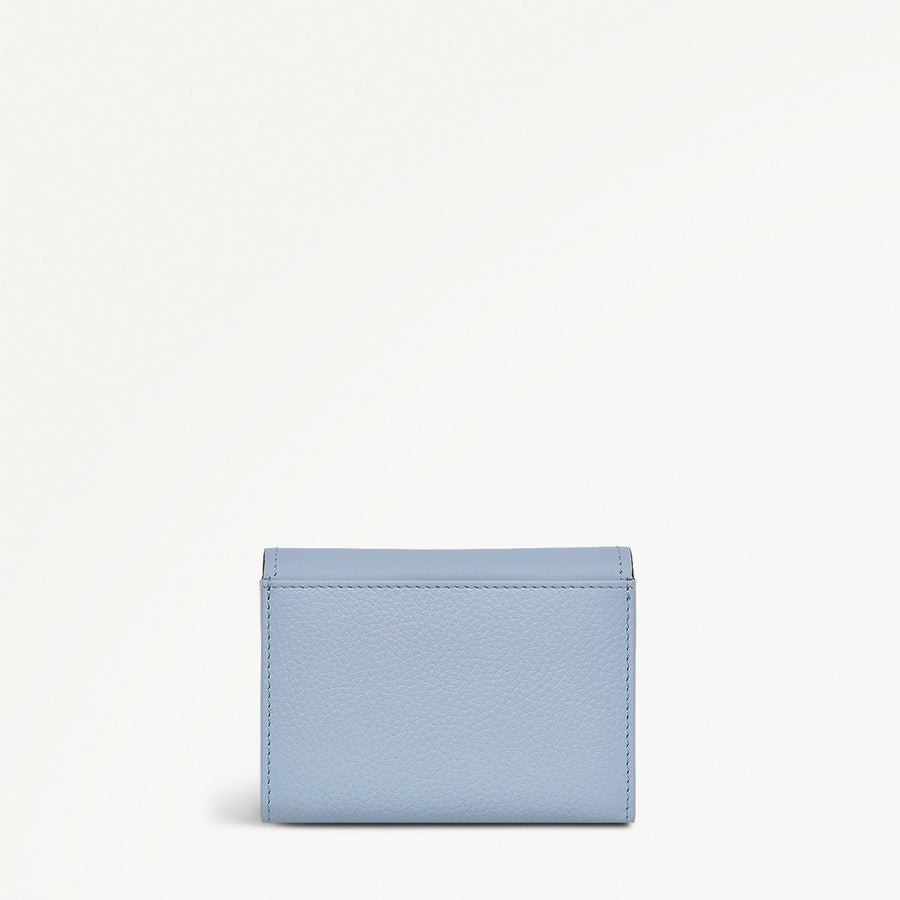 Longford Lane Leather Medium Flapover Wallet in Smoke Blue - 111152