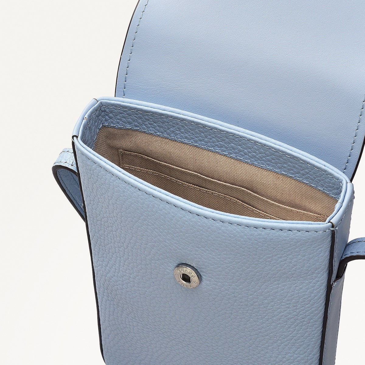 Longford Lane Leather Medium Phone Crossbody in Smoke Blue - 111155
