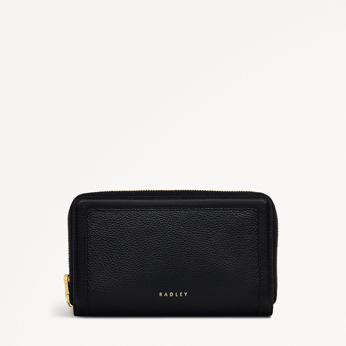 Albany Mews Leather Medium Zip Around Wallet in Black - 111158