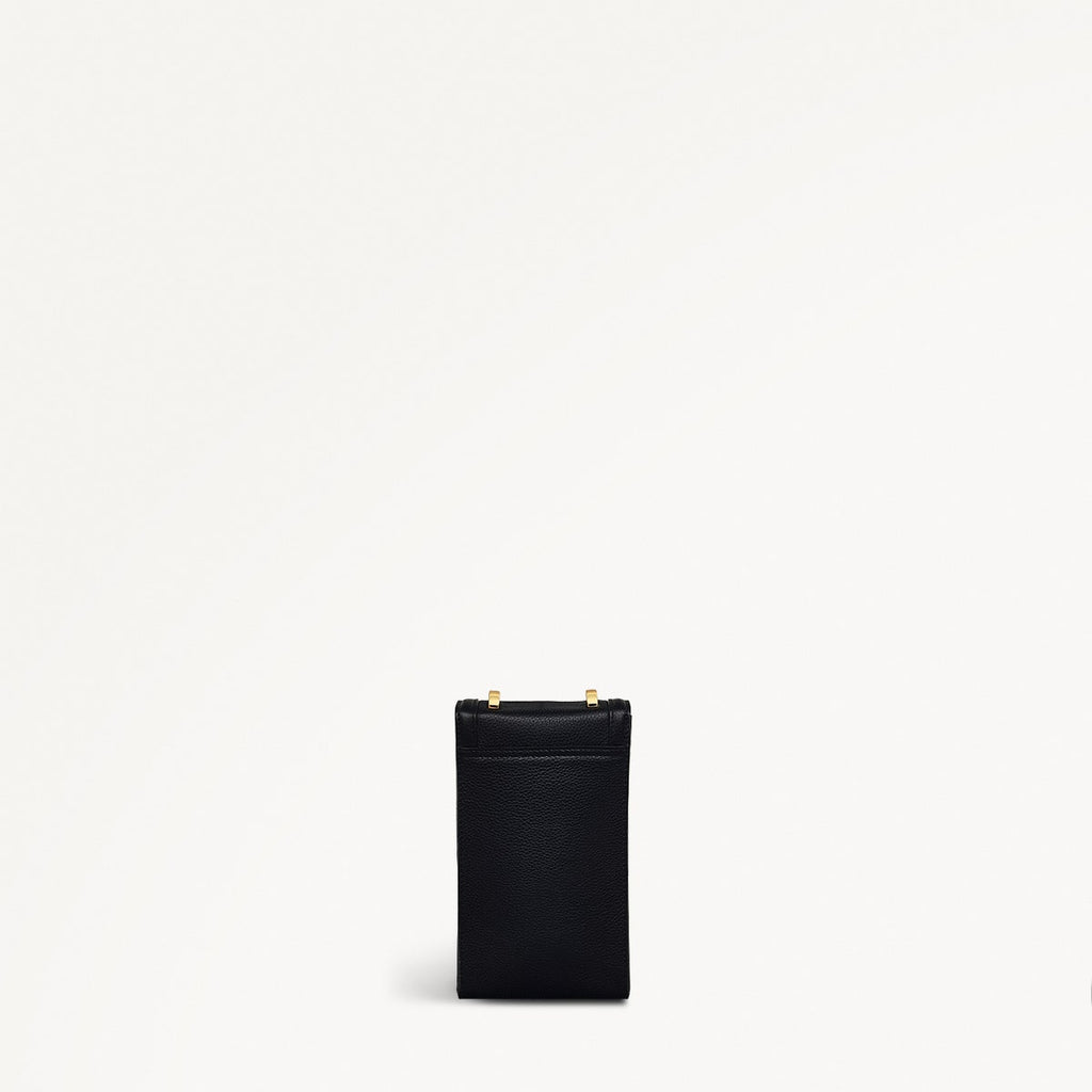 Albany Mews Leather Medium Phone Crossbody in Black - 111160