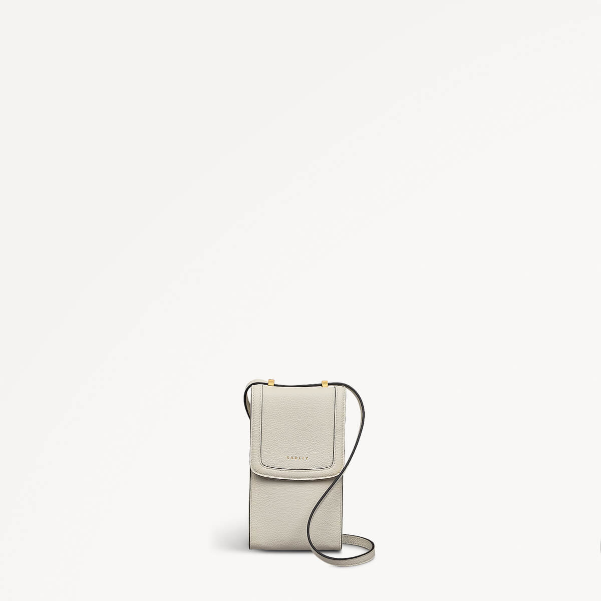 Albany Mews Leather Medium Phone Crossbody in Chalk - 111161