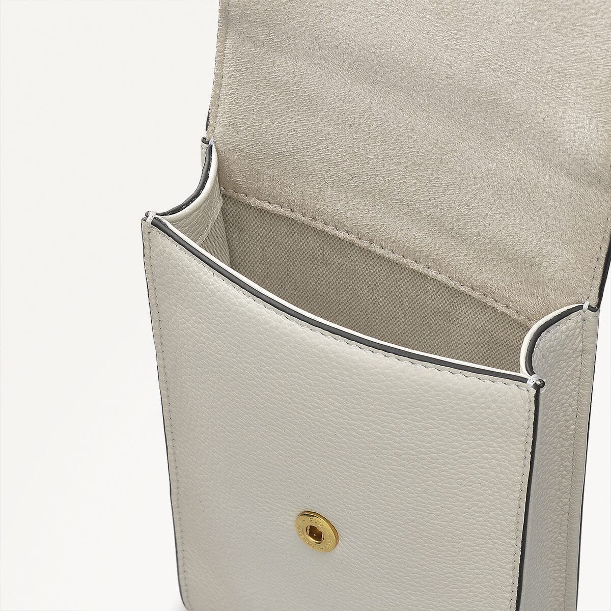 Albany Mews Leather Medium Phone Crossbody in Chalk - 111161