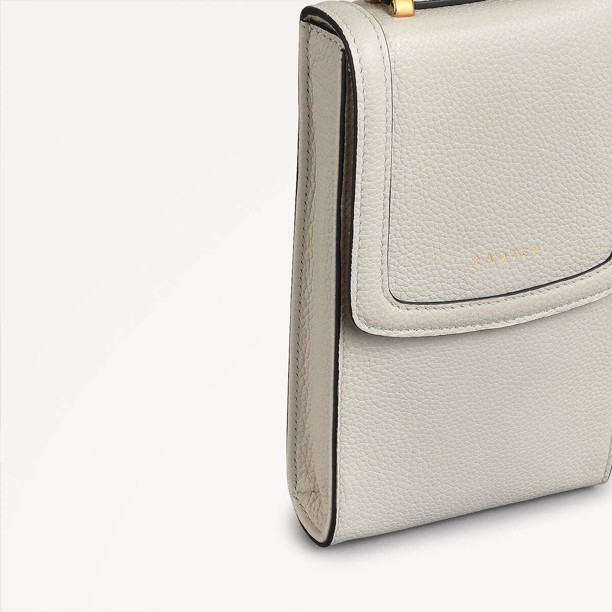 Albany Mews Leather Medium Phone Crossbody in Chalk - 111161