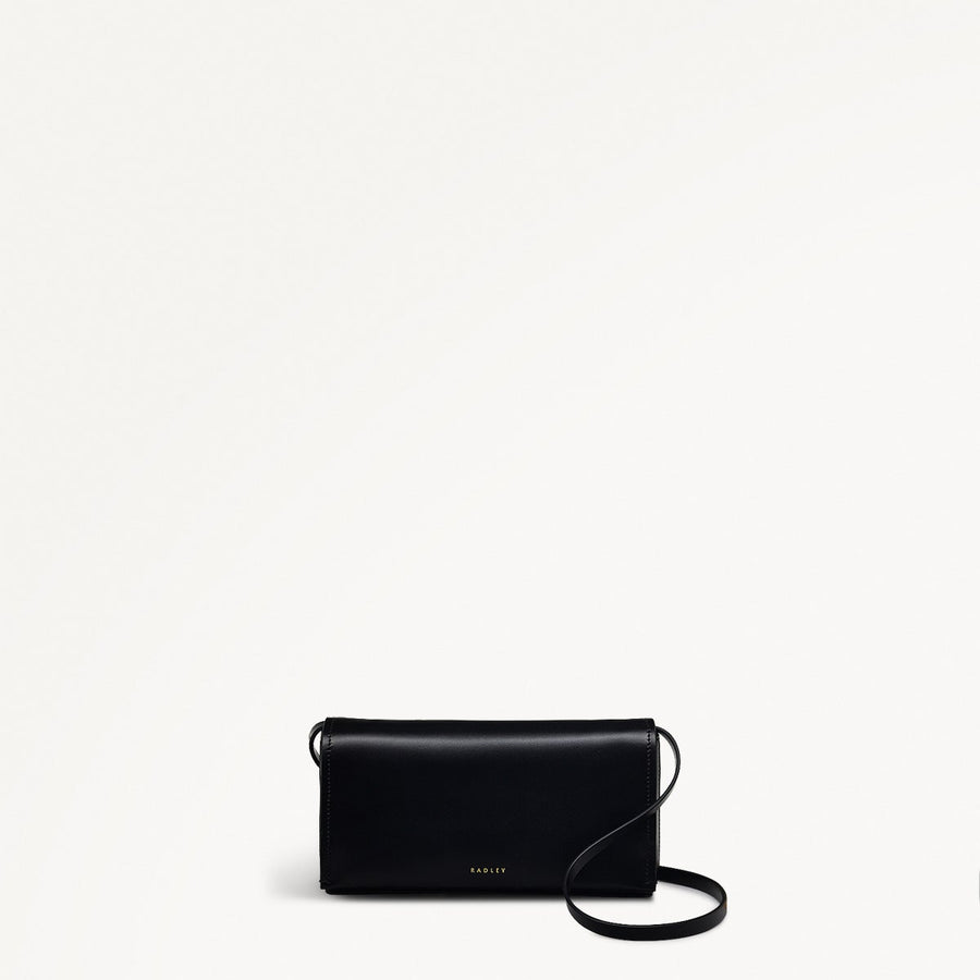 Lexington Lane Leather Small Flapover Crossbody Bag in Black - 111183