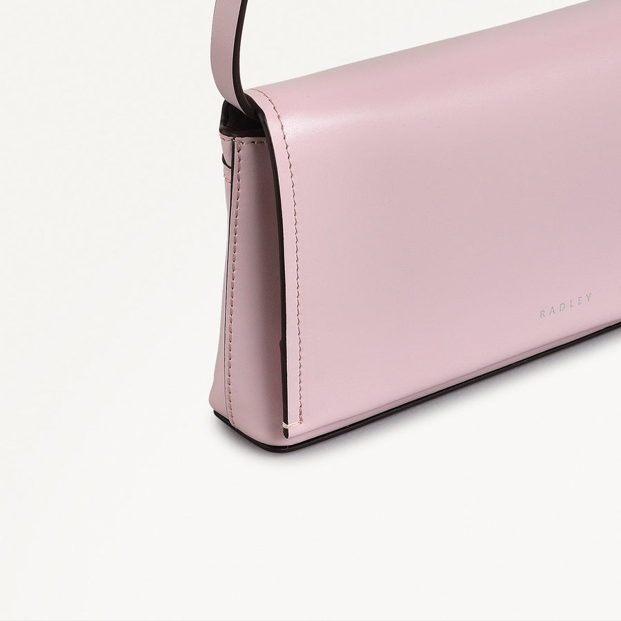 Lexington Lane Leather Small Flapover Crossbody Bag in Parfait - 111184