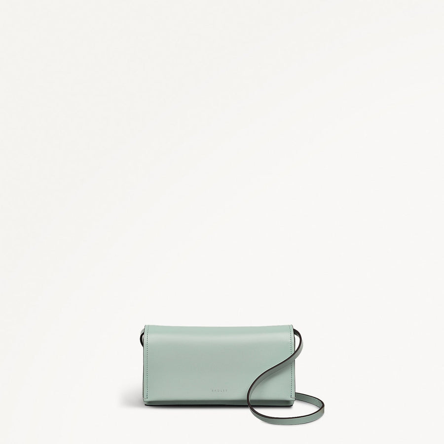 Lexington Lane Leather Small Flapover Crossbody Bag in Deco Green - 111185