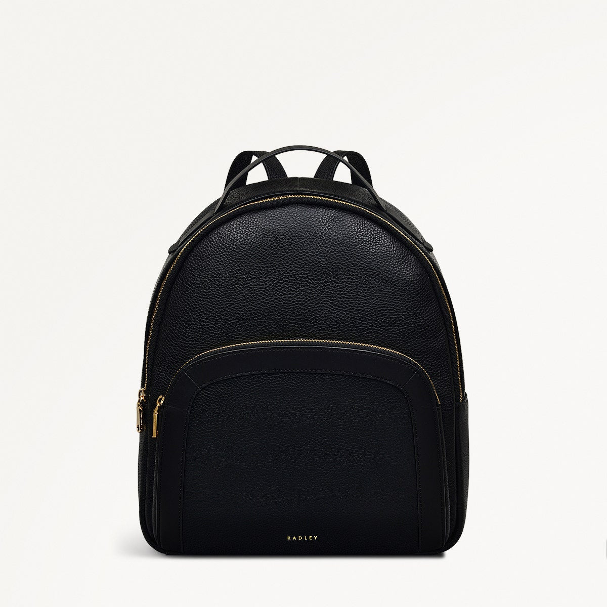 Merchant Hall Leather Medium Zip Around Backpack in Black - 111202