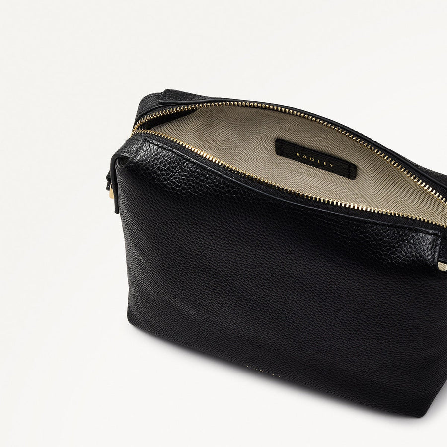 Eastcastle Street Leather Mini Ziptop Crossbody Bag in Black - 111209