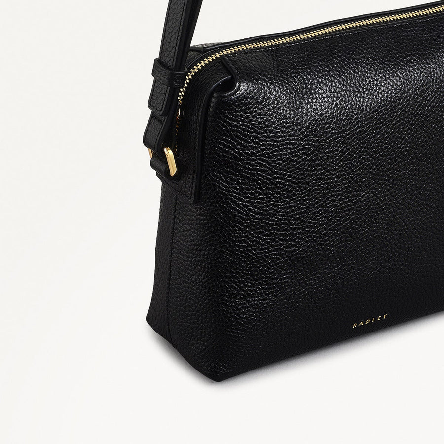 Eastcastle Street Leather Mini Ziptop Crossbody Bag in Black - 111209