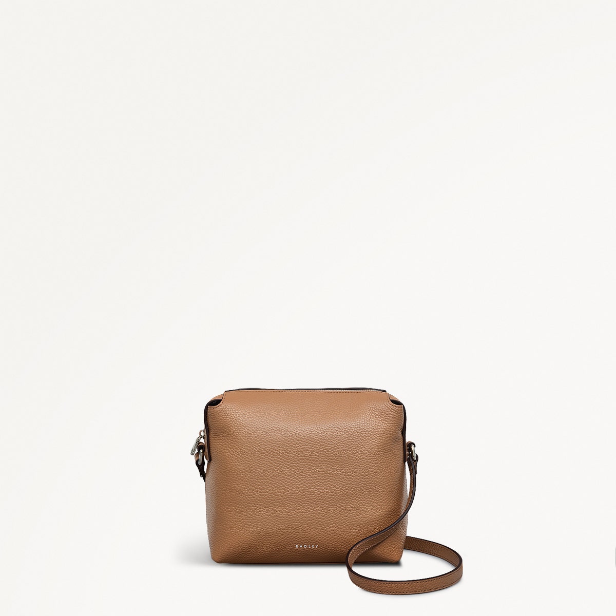 Eastcastle Street Leather Mini Ziptop Crossbody Bag in Chai - 111212