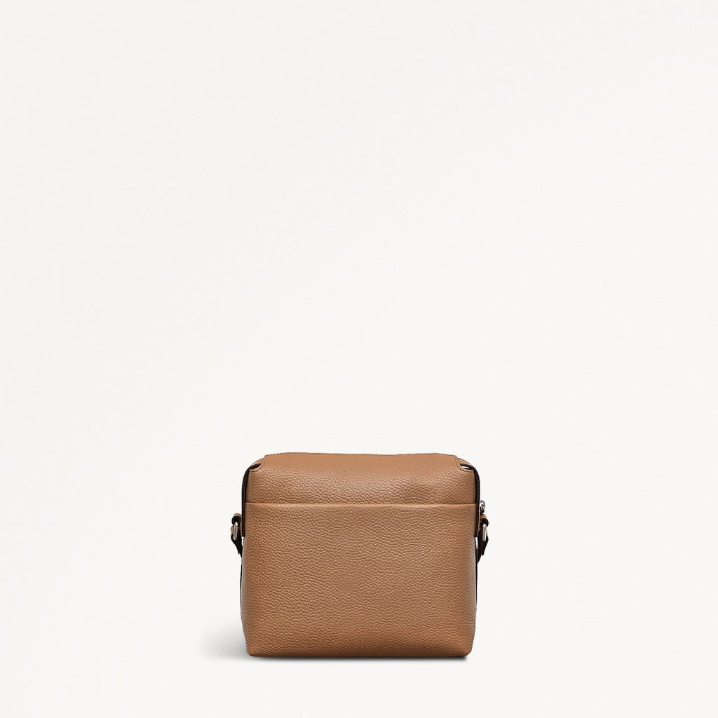 Eastcastle Street Leather Mini Ziptop Crossbody Bag in Chai - 111212