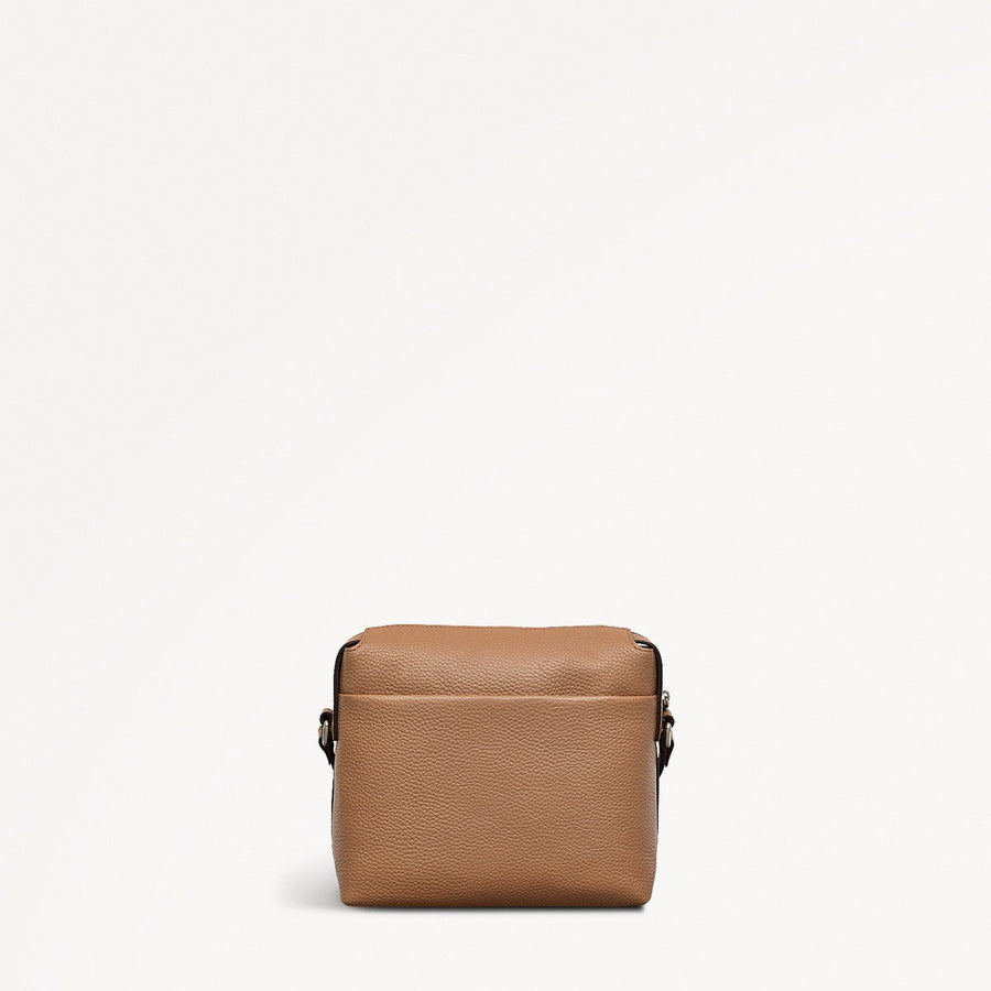 Eastcastle Street Leather Mini Ziptop Crossbody Bag in Chai - 111212