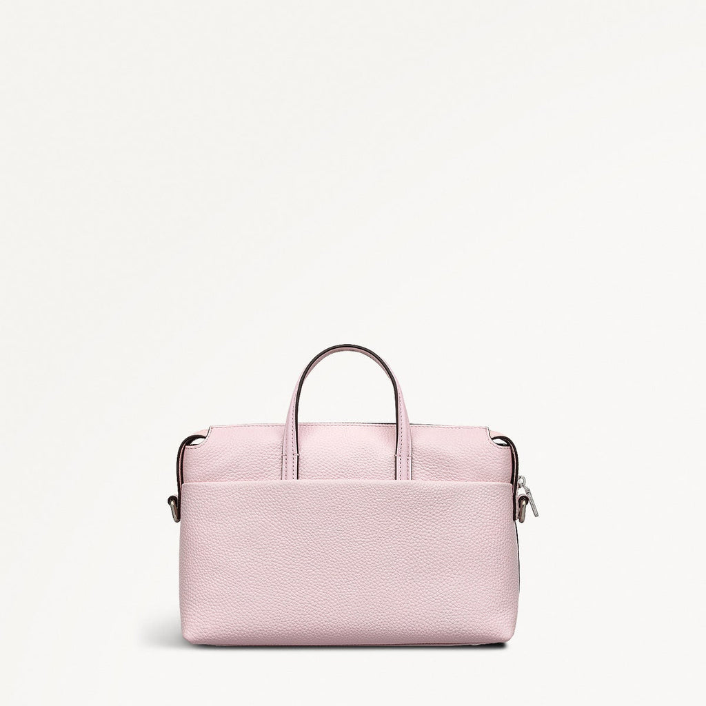 Eastcastle Street Leather Small Ziptop Grab Bag in Parfait - 111214