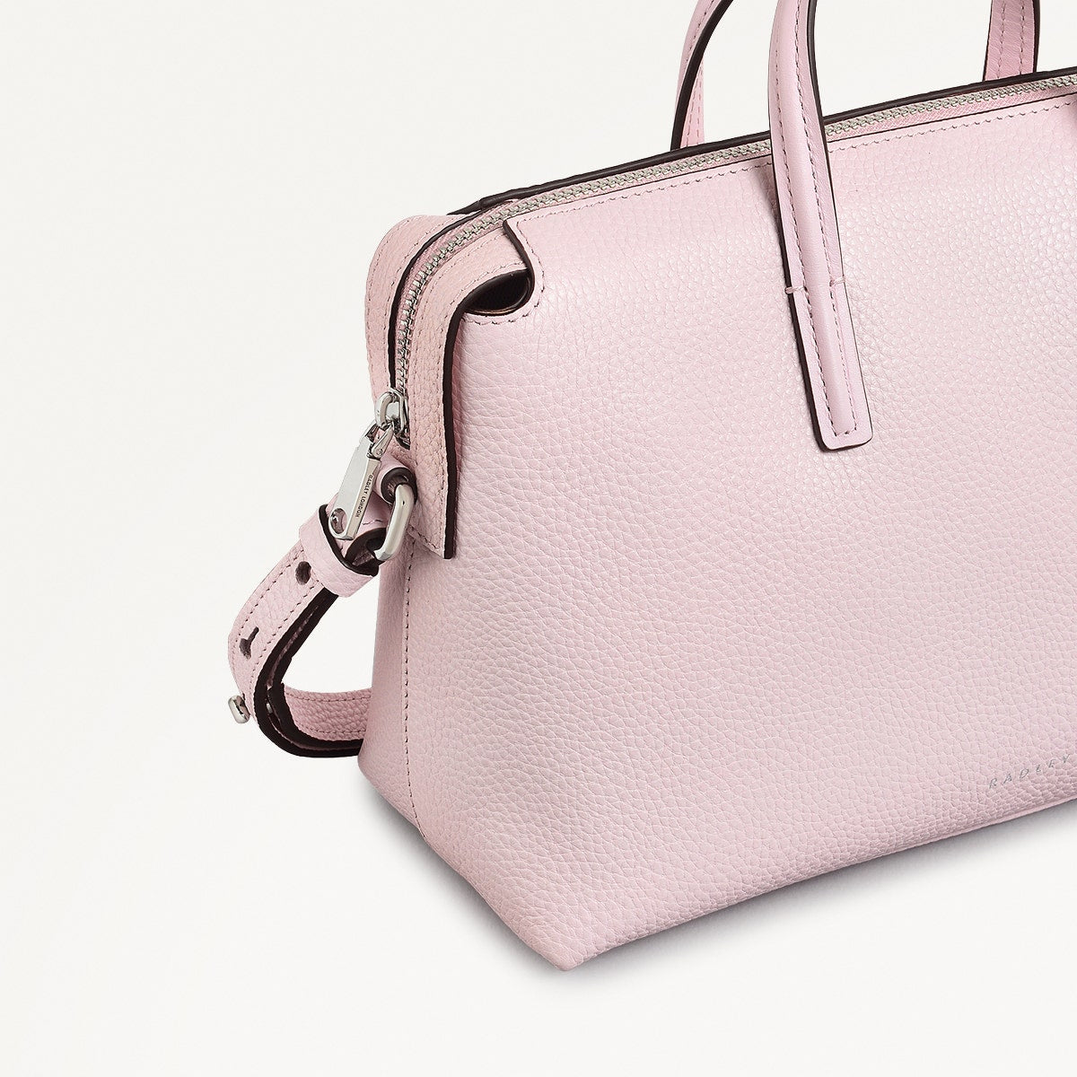 Eastcastle Street Leather Small Ziptop Grab Bag in Parfait - 111214