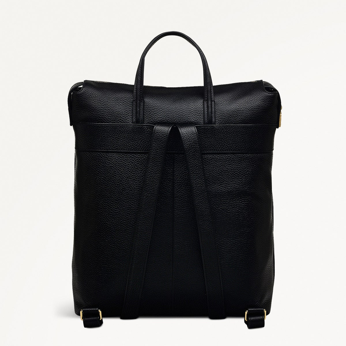Eastcastle Street Leather Large Ziptop Backpack in Black - 111218