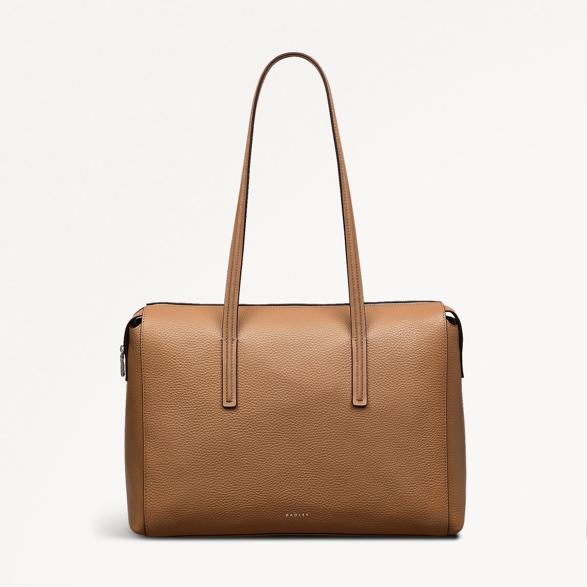 Eastcastle Street Leather Medium Ziptop Shoulder Bag in Chai - 111221