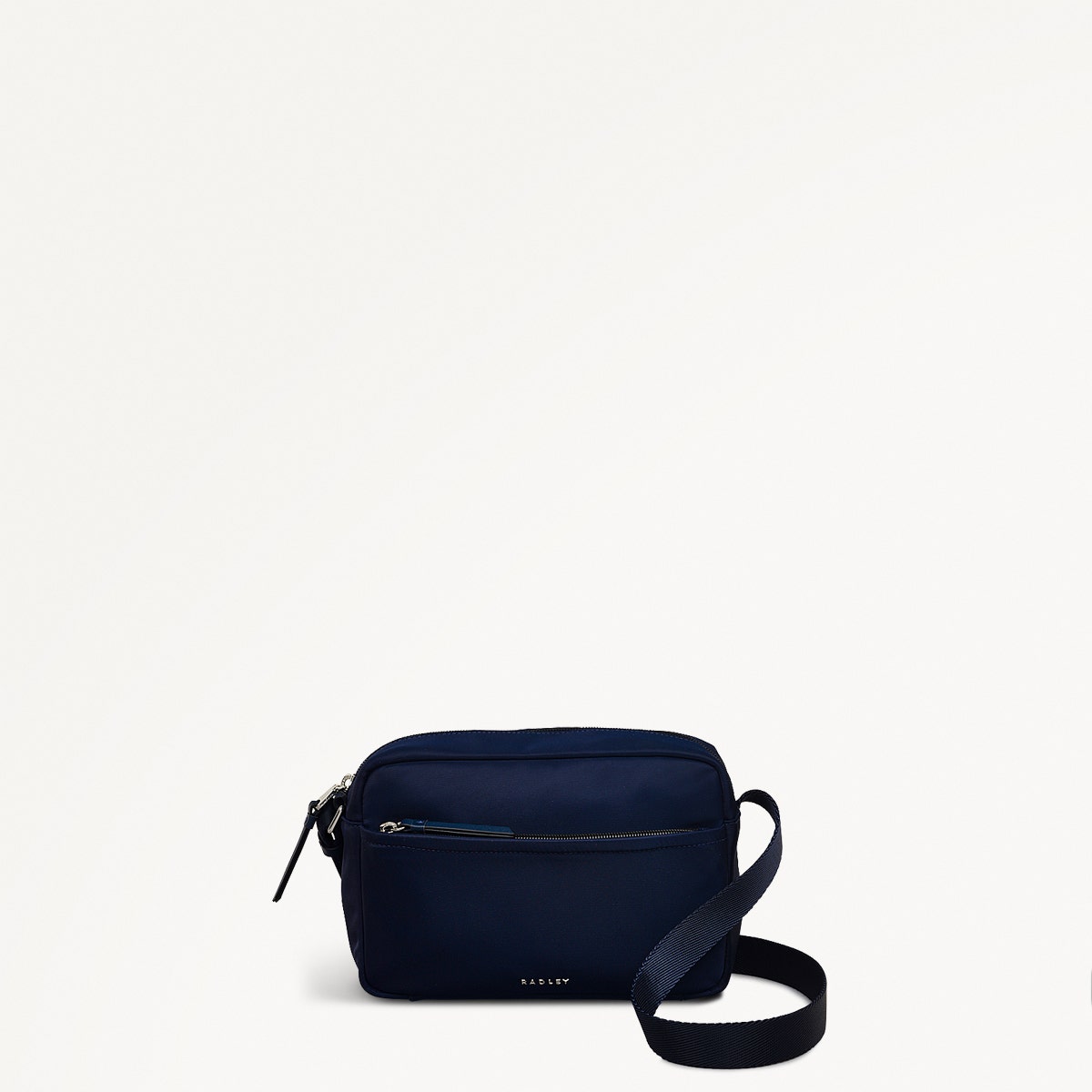 Park Crescent Fabric Small Ziptop Crossbody Bag in Ink - 111226