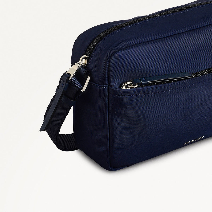 Park Crescent Fabric Small Ziptop Crossbody Bag in Ink - 111226