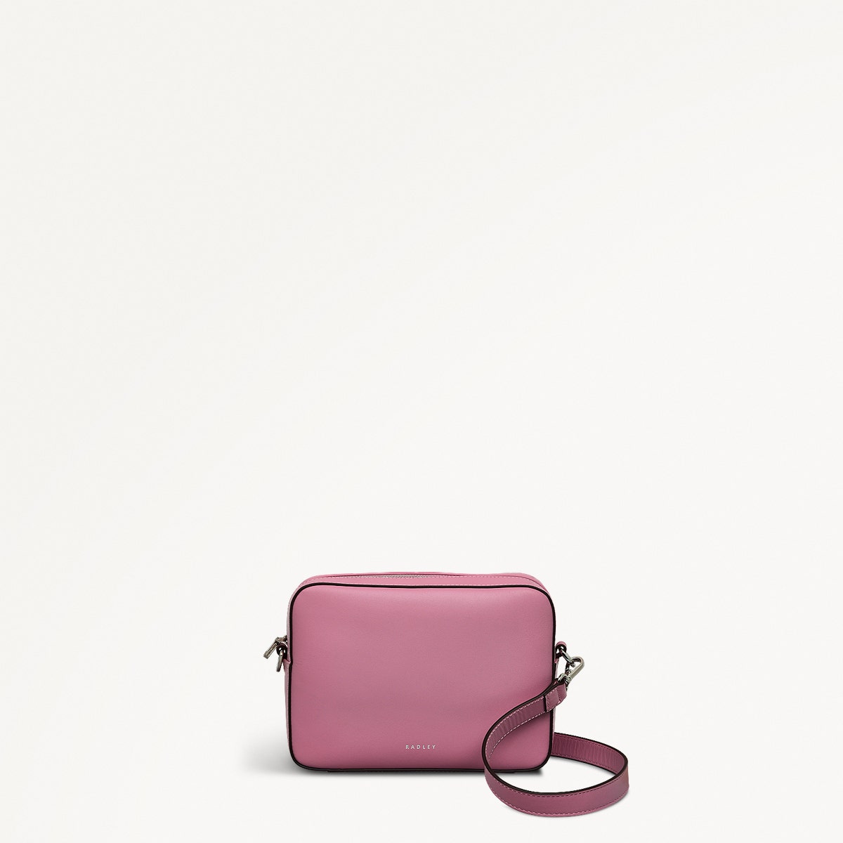 Sion Close Leather Mini Zip Around Crossbody Bag in Vintage Rose - 111231