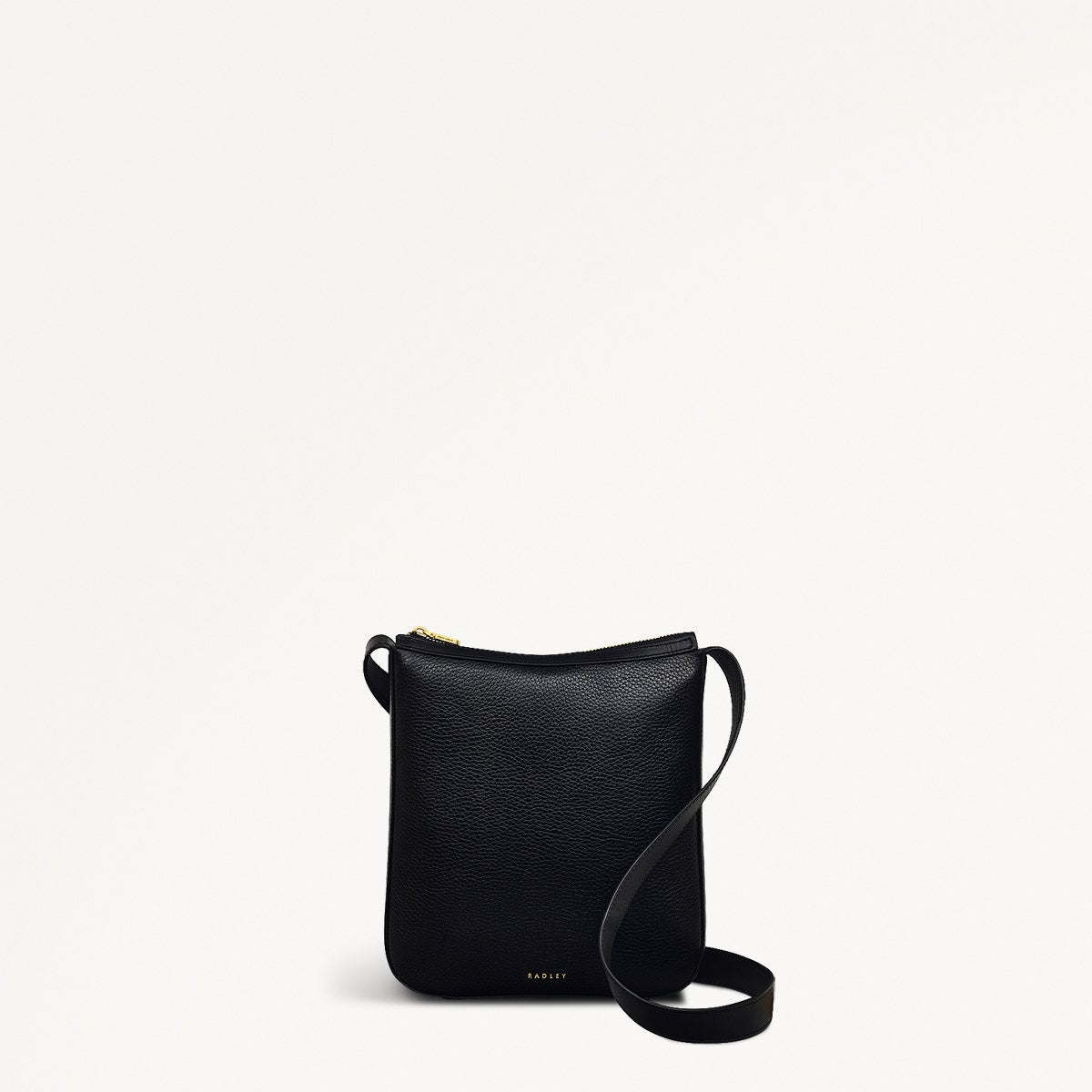 Longford Lane Leather Small Ziptop Crossbody Bag in Black - 111240