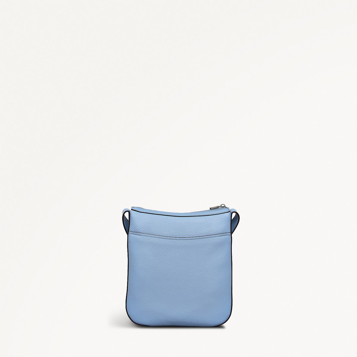 Longford Lane Leather Small Ziptop Crossbody Bag in Smoke Blue - 111241