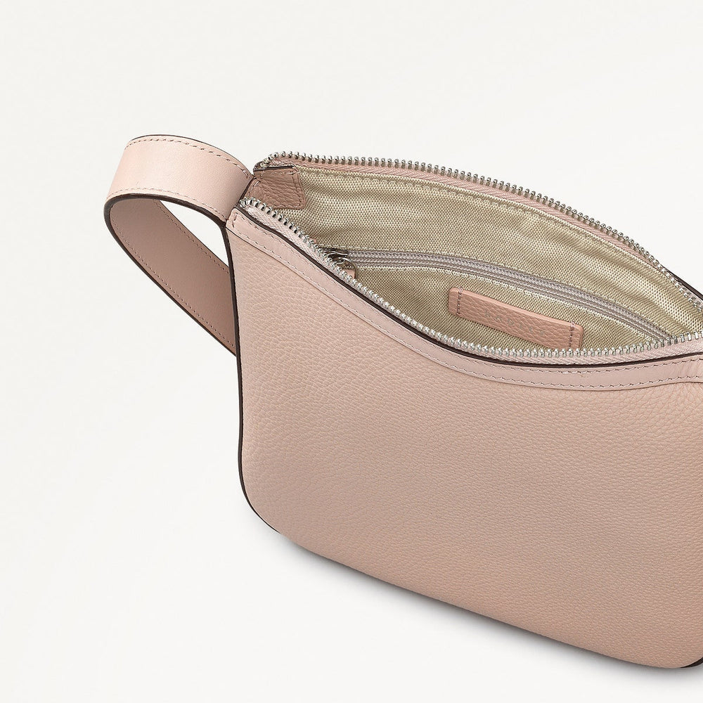 Longford Lane Leather Small Ziptop Crossbody Bag in Prairie Pink - 111242