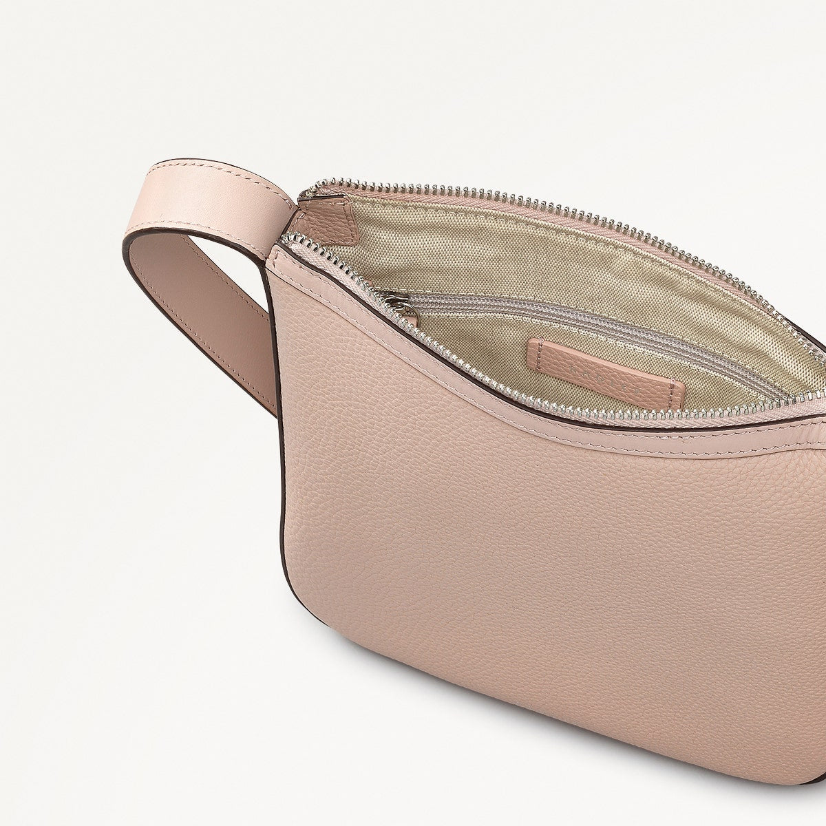 Longford Lane Leather Small Ziptop Crossbody Bag in Prairie Pink - 111242