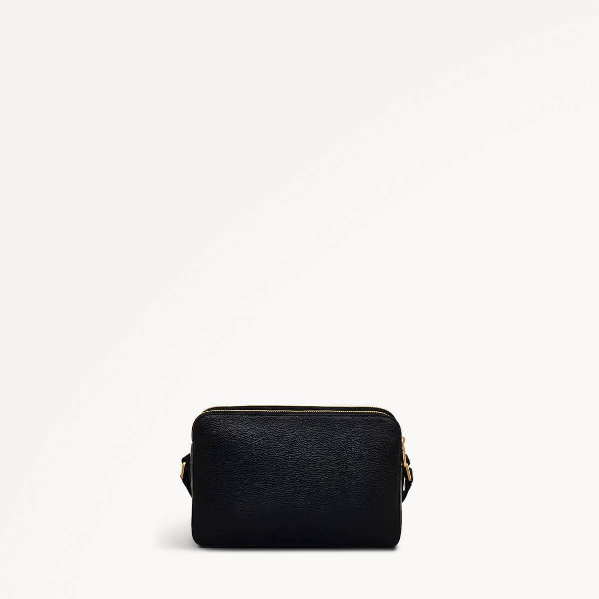Albany Mews Leather Medium Ziptop Crossbody Bag in Black - 111249