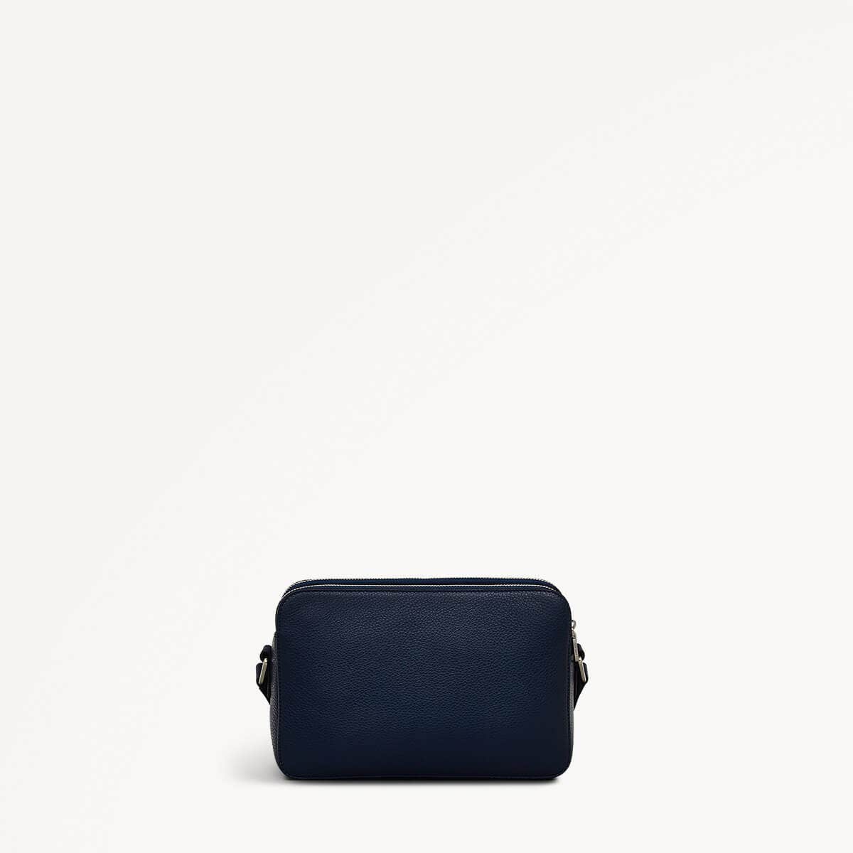 Albany Mews Leather Medium Ziptop Crossbody Bag in Ink - 111253