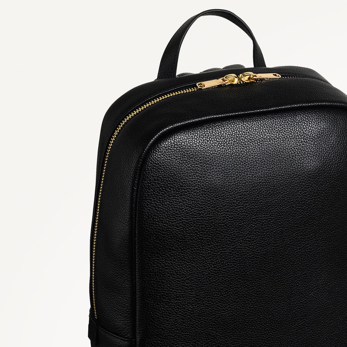 Albany Mews Leather Medium Zip Around Backpack in Black - 111261