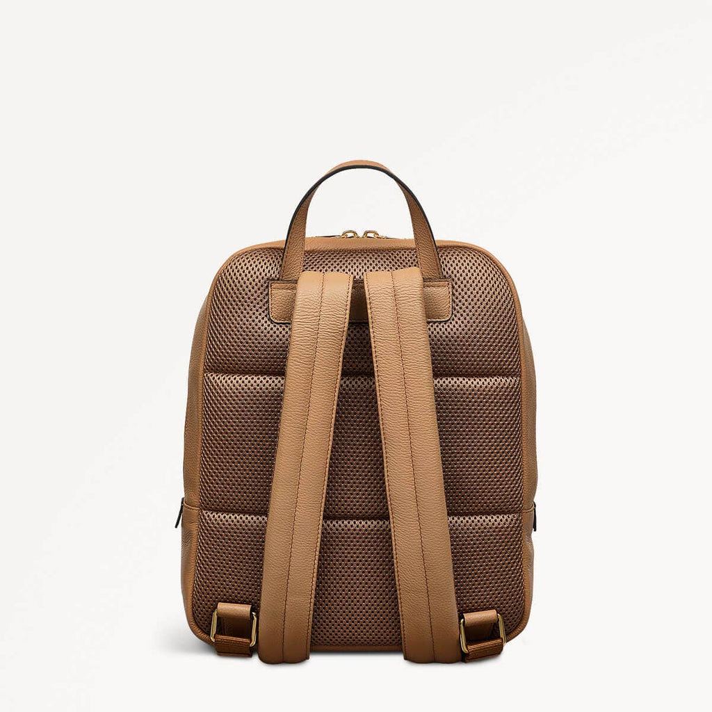 Albany Mews Leather Medium Zip Around Backpack in Chai - 111262