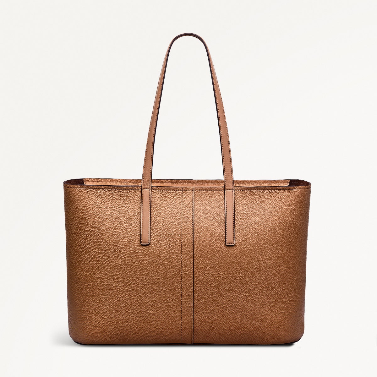 Newton Avenue Leather Large Ziptop Tote Bag in Chai - 111266