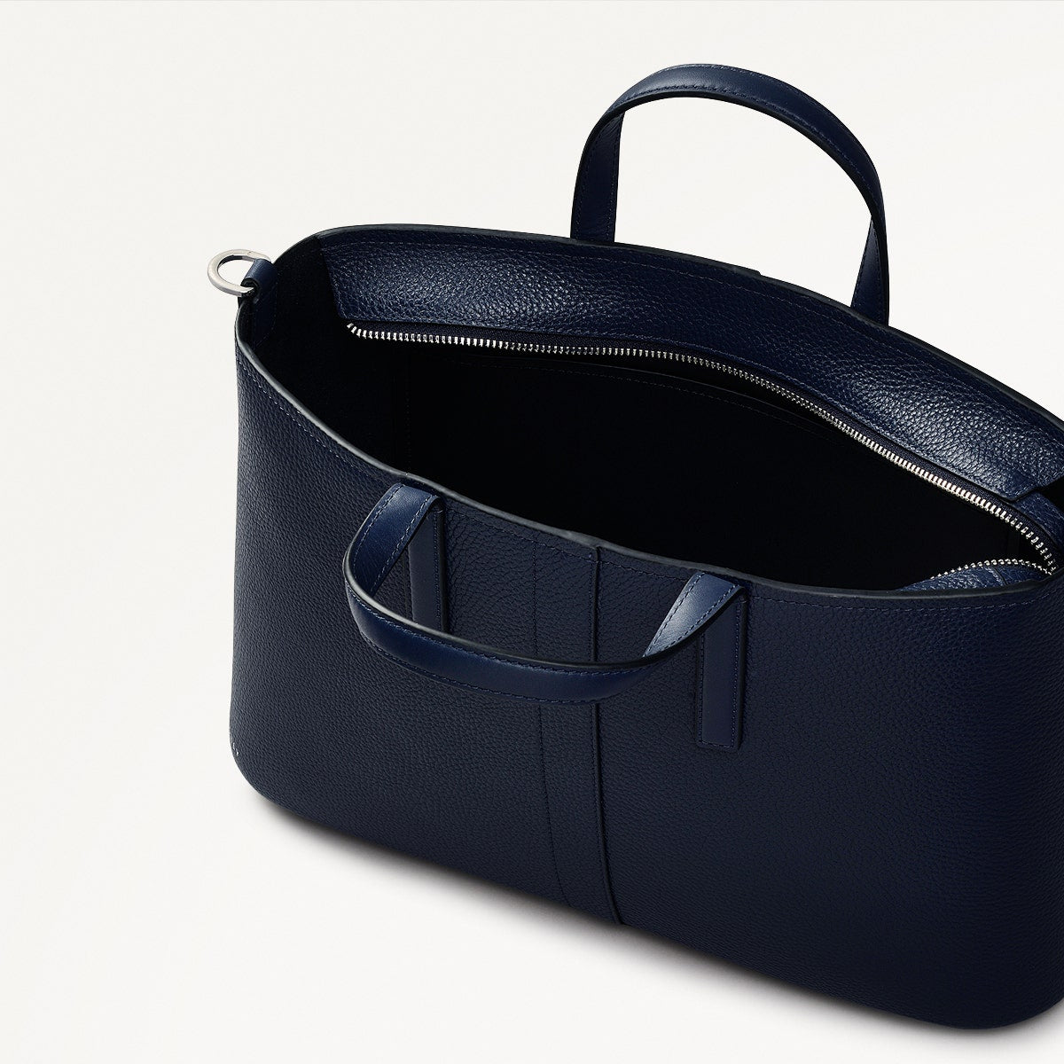 Newton Avenue Leather Medium Ziptop Grab Bag in Ink - 111268