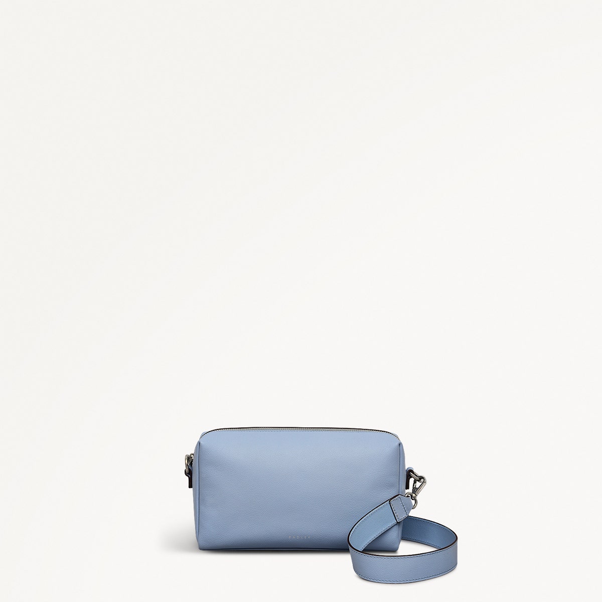 Lynton Close Leather Mini Zip Around Crossbody Bag in Smoke Blue - 111271